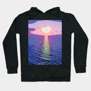 Road with Sunset and Ocean Hoodie